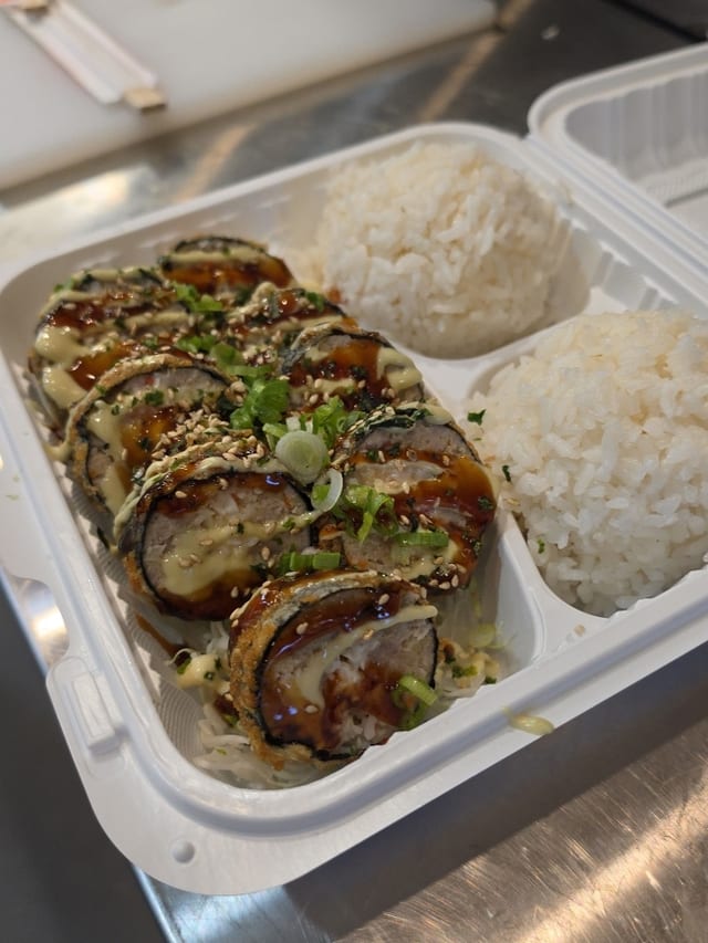 Stuffed crab Ahi roll.